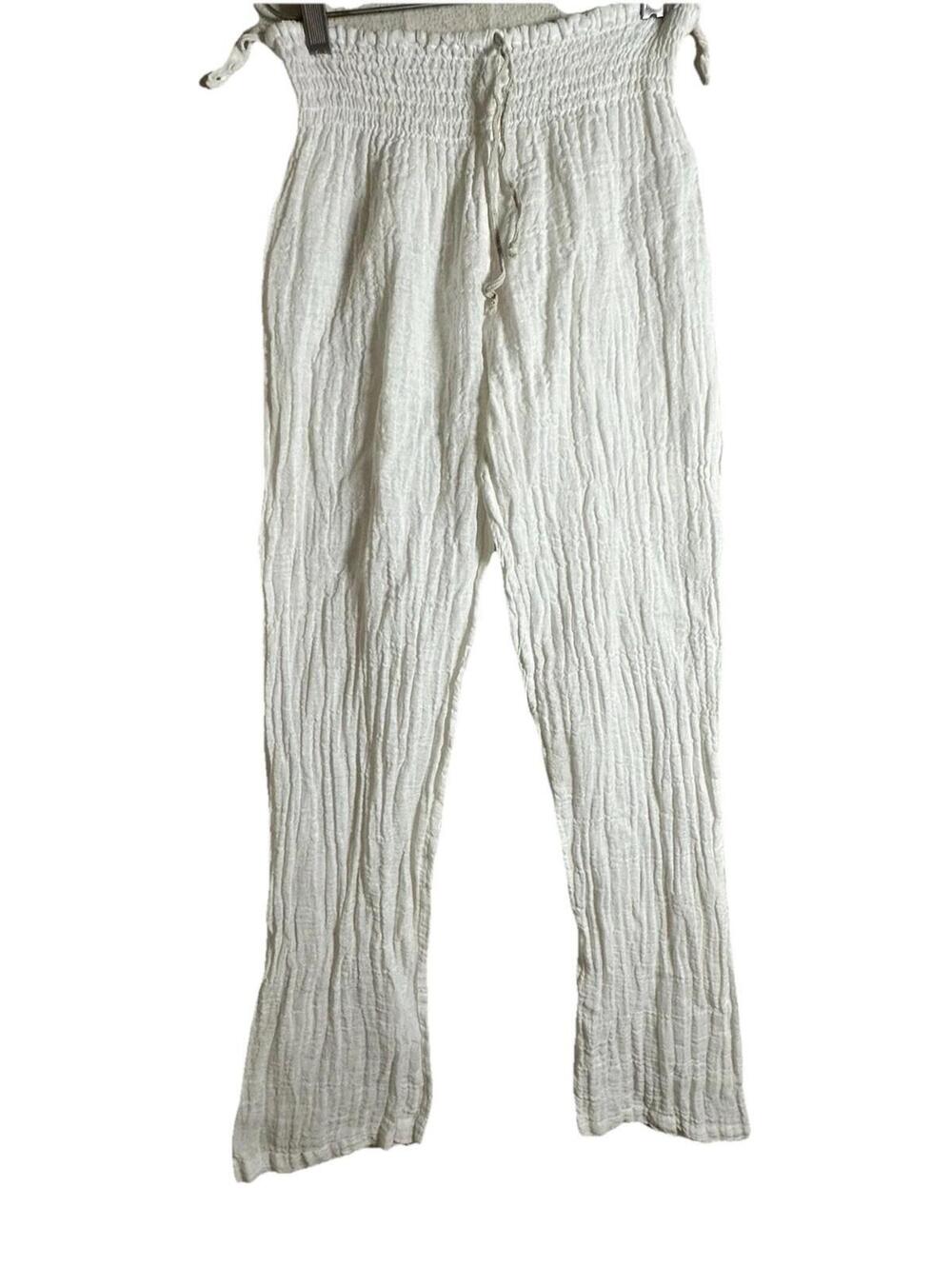 Mastro Moda Italy Linen Gauze  Pants Coastal Beach Lounge Resort Wear Sz Xs/s